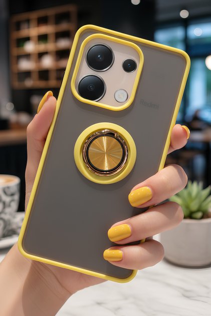 Ring Case with Camera Protection for Xiaomi Redmi Note 13 4g - Stain-Resistant Matte and Durable Construction