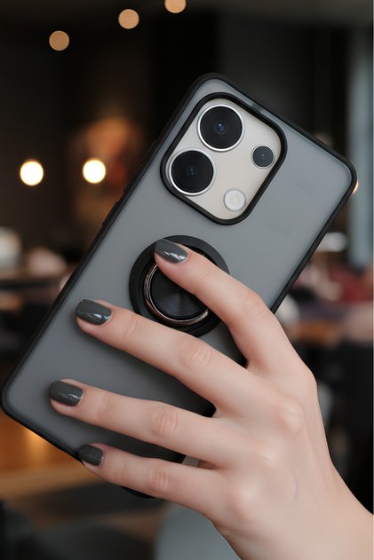 Ring Case with Camera Protection for Xiaomi Redmi Note 13 Pro 5g - Stain-Resistant Matte and Durable Construction
