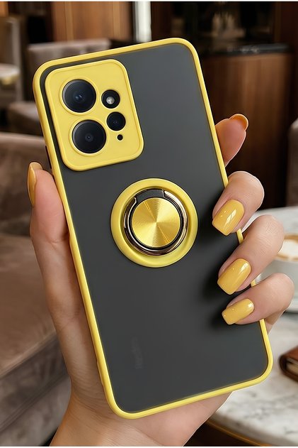Ring Case with Camera Protection for Xiaomi Redmi Note 12 4g - Stain-Resistant Matte and Durable Construction