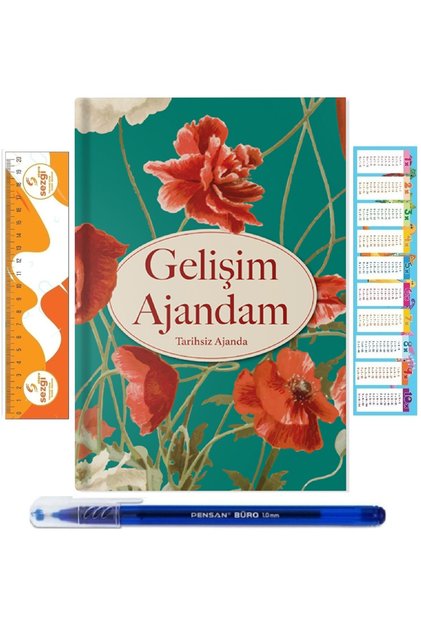 Future Stars My Development Agenda Undated Hardcover (Hard Cover) and Sezgistore Bookmark+Pen Gift