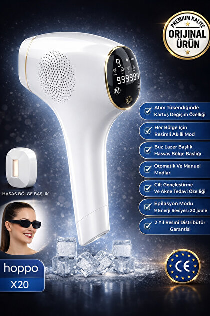 hoppo X20 Ipl Buz Lazer Epilasyon Cihazı 999.999 Flash Atım