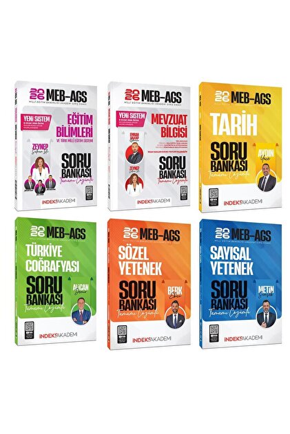 İndeks Akademi YENİ AGS - 2026 MEB-AGS Tüm Dersler Soru Bankası 6