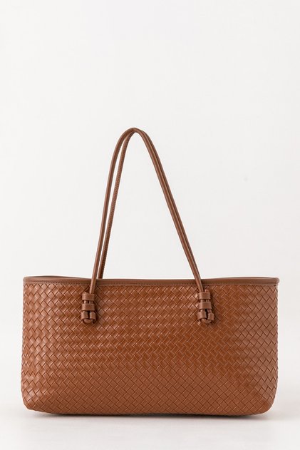 Braided Taba Straw Weave Patterned Large Size Wide Volume Tote Shoulder Bag