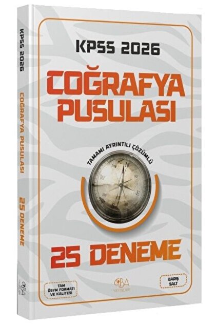 CBA Akademi CBA Yayınları 2026 KPSS Coğrafya Pusulası 25 Deneme ...