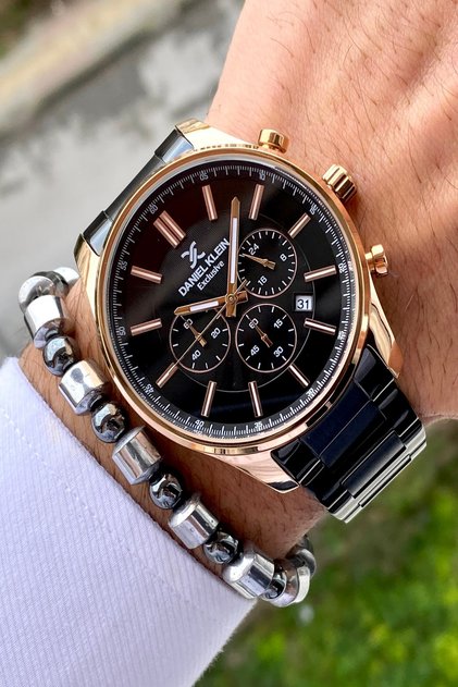 Exclusive Steel Strap Men's Wristwatch, All Functions Active, 2 Years Warranty