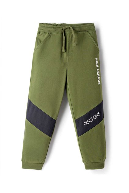 Premium 100% Cotton Looper Knit Full Length Text Lounge Pant - Cypres & Black Beauty