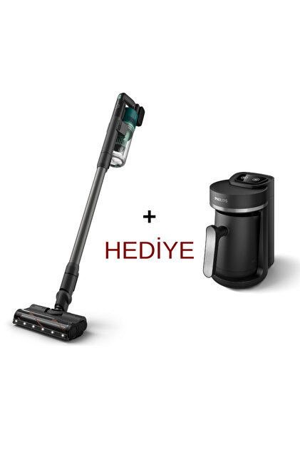 Philips Dikey Şarjlı Süpürge XC6456/10 Kahve Makinesi Hediye