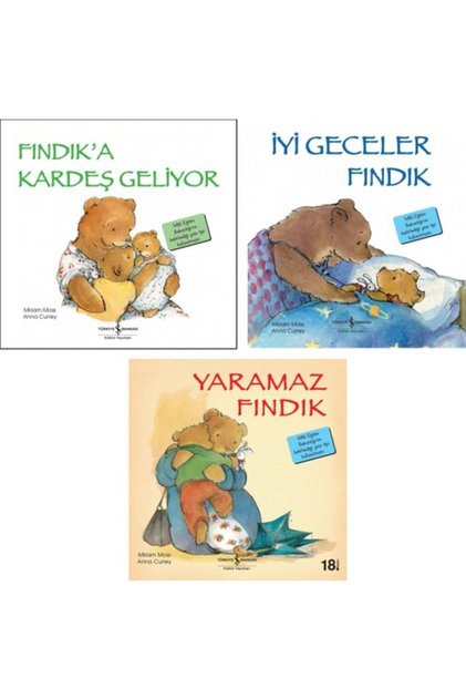 Fındık 3 Kitap Set / Fındık'a Kardeş Geliyor - Iyi Geceler Fındık - Yaramaz Fındık - Miriam Moss