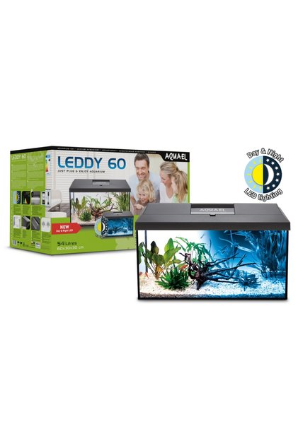 Aquarium Set Leddy 60 Black Day & Night