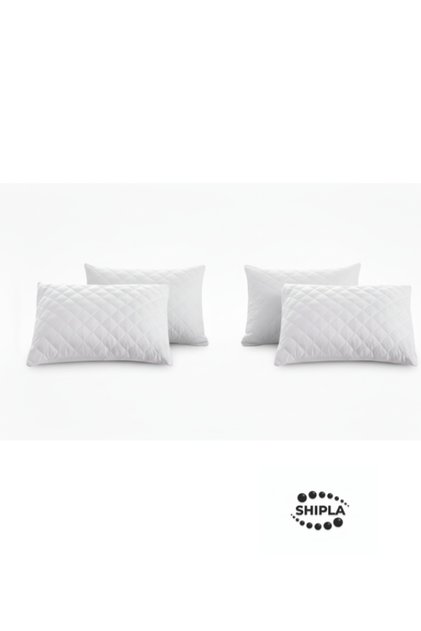 4 Pieces 50X70 cm Quilted Patterned Zippered Interlining Pillow Protector Mattress Cover