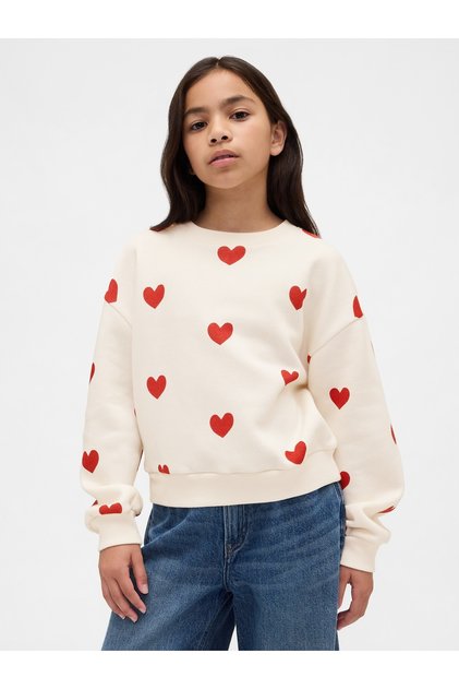 Kız Çocuk Beyaz VintageSoft Dolman Sweatshirt