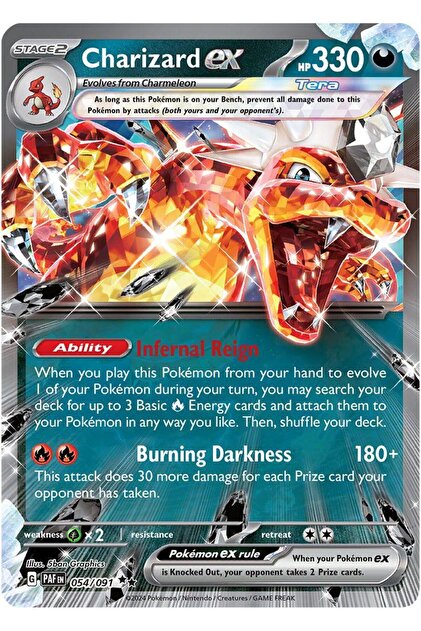 Pokemon TCG Charizard ex #54 Pokemon Paldean Fates Orijinal Kartı