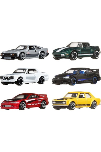 HOT WHEELS Oyuncak Japon Temalı Çoklu Arabalar 6'lı Araba Seti