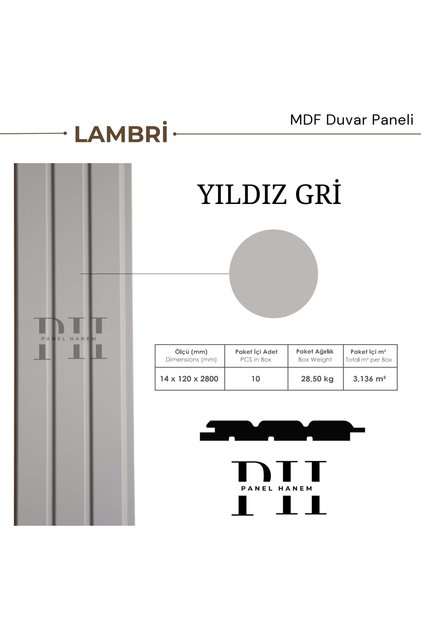 LAMBRİ 14 YILDIZ GRİ 10'LU
