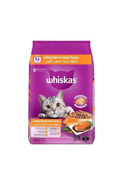 Adult Grilled Salmon Steak Flavour Dry Cat Food 1.2KG