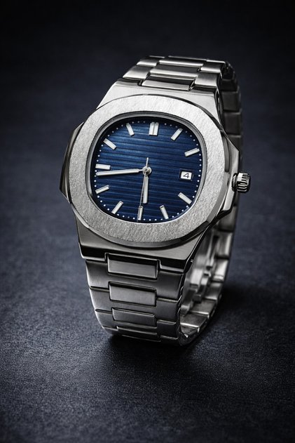 Patek Model Eşref Single Watch Steel (with Calendar)