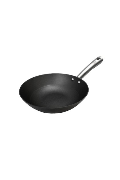 Tigaie Wok, Fontă tip fagure, 28 cm, Ușoară, Antiaderentă