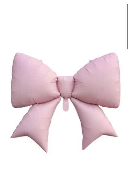Powder Pink Bow Foil Balloon Bow Balloon 1 Piece 90 cm