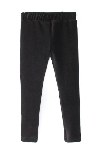 Siyah Fitilli Kadife Kız Çocuk Tayt Cool Comfort Serisi Uzun Kadife Siyah Renk Tayt Pantolon