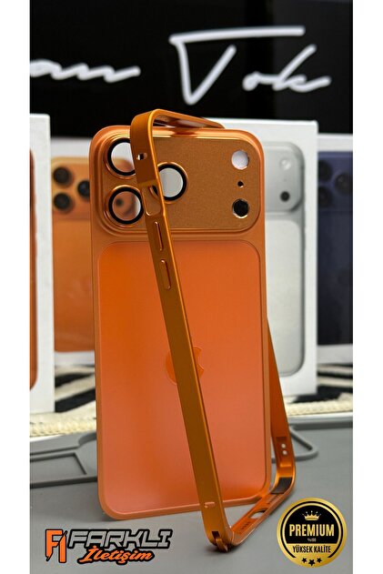 İPHONE 14 PRO İÇİN 17 PRO GÖRÜNÜMLÜ DÖNÜŞÜM ARKA KAPLAMA VE YAN ALİMİNYUM ÇITA PREMİUM KALİTE