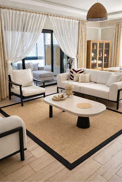 Kaymaz Taban Yıkanabilir Modern Dijital Baskı Mutfak & Salon Halısı Kaydırmaz-KARE