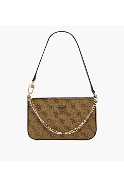 Noelle II Mini Monogram Print Shoulder Bag with Zip Closure