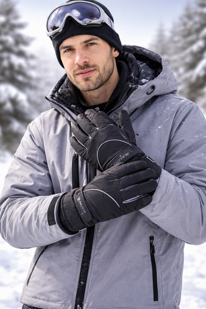 Men's Suyutti Adult Wind Waterproof Snow Ski Gloves Double Fleece Lined Suitable for 12-18 Years Old