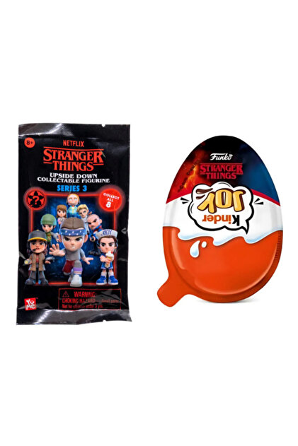 ストレンジャー・シングス キンダージョイ 3個セット Funko × 2 YuMe Stranger Things 2'li Koleksiyoner Figür Seti - ( Upside Down