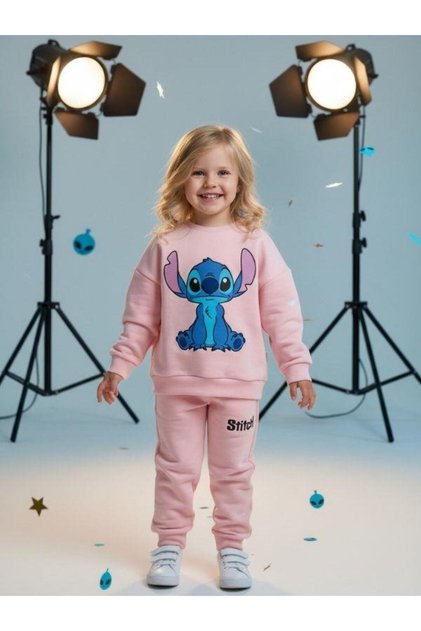 Girl's Character Printed Tracksuit Set