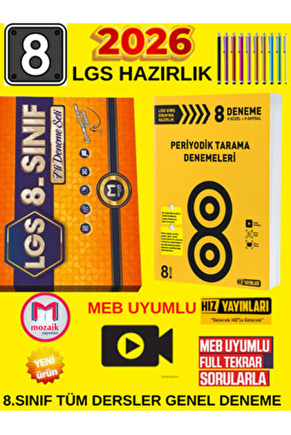 Mozaik Yayınları 2026 LGS 8. Sınıf Deneme Paketi: Mozaik 7'li
