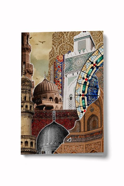 Collage Series 53 Homes of God A6 Lined Mini Notebook Notepad