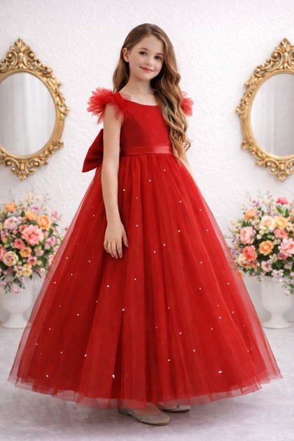 slim fit dress slacks Black Red Shiny Princess Prom Dress Adult Dress Graduation Dress Birth –  Mermaidcosplay main image 1