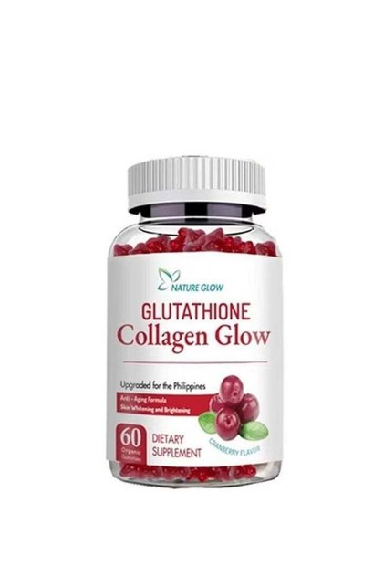 NATURE GLOW Nature Glow Glutathione Collagen Glow – Cranberry Flavor Gummies for Skin, Hair & Immu