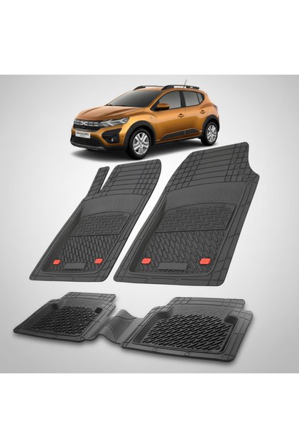 Covorașe auto tip tavă compatibile cu Dacia Sandero III Stepway 2023-2025, Negru