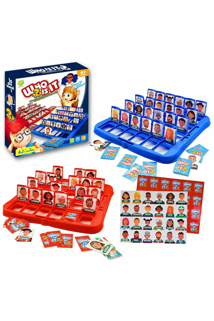 Who Is It, Ghici cine e, Joc de societate copii, board game educativ, 2 jucatori, 4 ani+, 54 carti