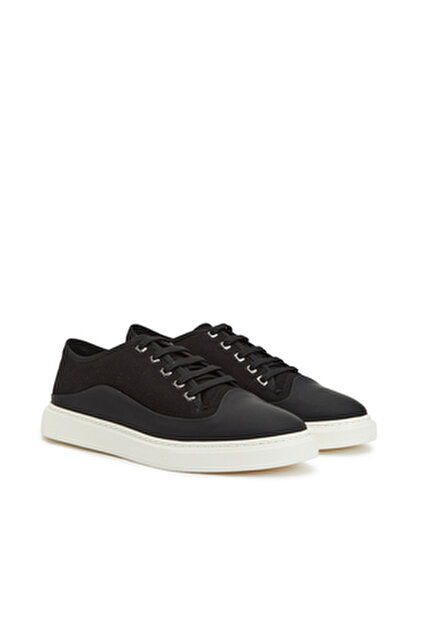 Cngz Unisex Siyah Sneaker Günlük Kalın Taban Spor Yürüyüş Ayakkabı