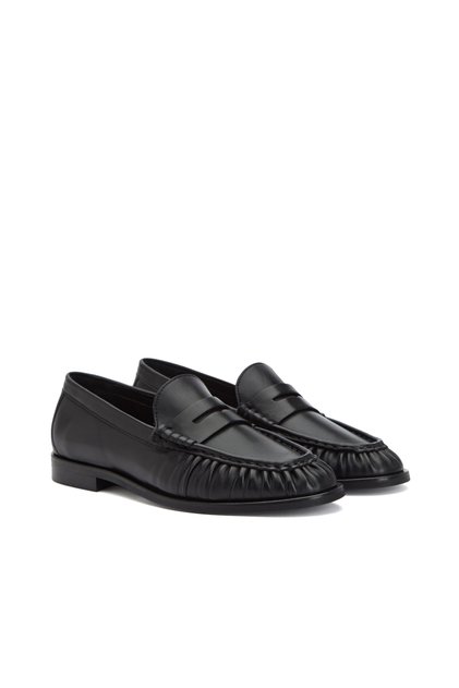 Siyah Kadın Deri Loafer