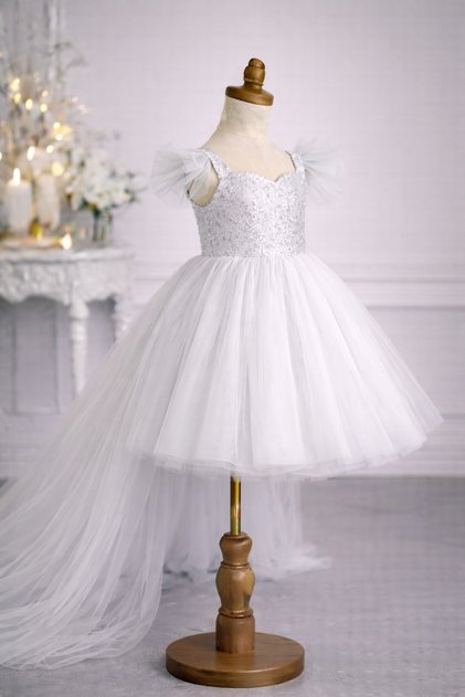 Rochie de absolvire cu trenă pentru fete, Rochie de seară pentru fete