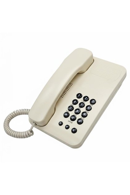 TK-1020 Ekransız Masaüstü Analog Santral Uyumlu Telefon (Krem)