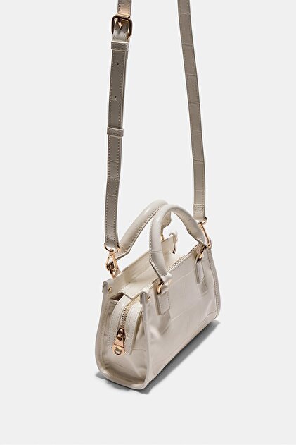 Stradivarius Timsah deseni görünümlü mini tote çapraz askılı çanta