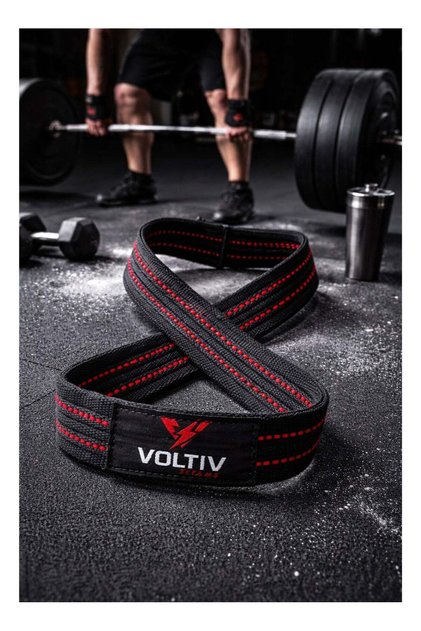 Figure 8 Weight Lifting Straps, Heavy Duty Cotton Grip Straps for Deadlifts, Powerlifting, Bodybuilding, CrossFit, Barbell Training & Strength Workouts 25 × 11 cm
