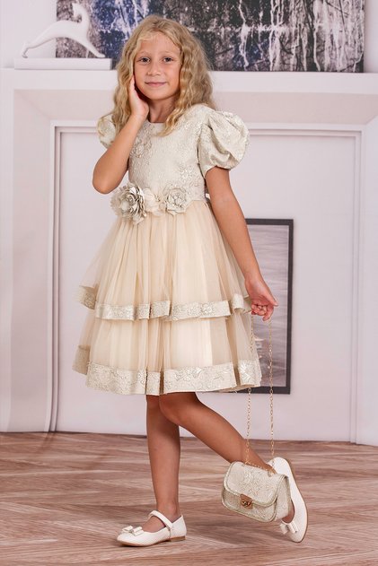 Girls' Tulle Dress with Bag