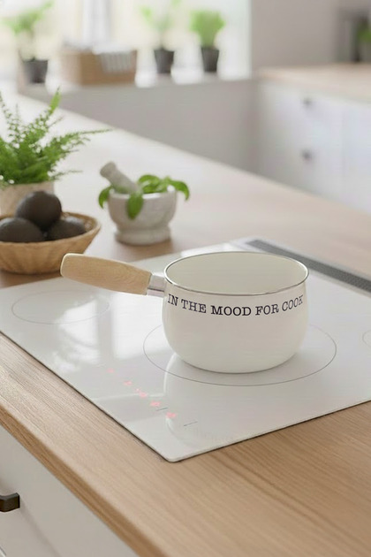 Food Vibes Mien Ξύλινη Λαβή Εμαγιέ Σαλτσιέρα/Γαλατιέρα 16 εκ.