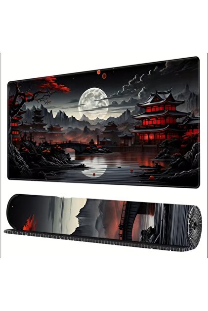sgeteknoloji SGE TEKNOLOJİ 70X30 CM KIRMIZI JAPON MANZARA
