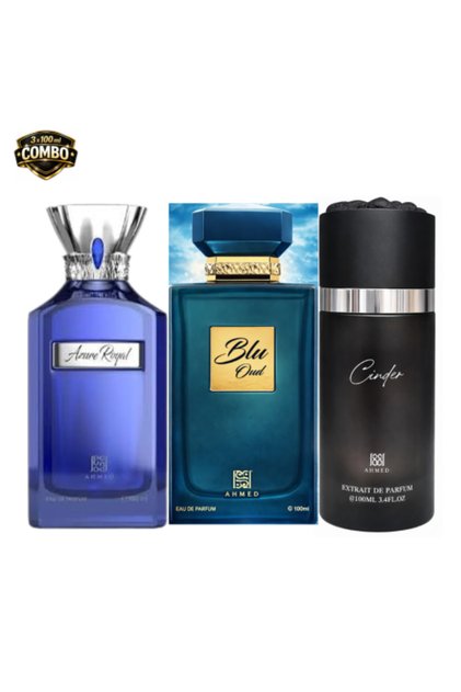 Ahmed Al Magribi</DNTCTMS> – 3 Perfumes Set- أزور رويال • Blue Oud</DNTCTMS> • سيندر