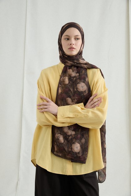 Merry Muslin Shawl - Brown
