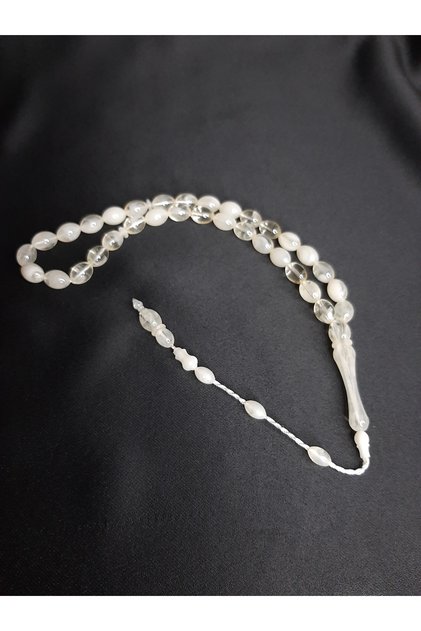 White Color Powder Amber Cliteli and Stylish 33-Piece Prayer Beads