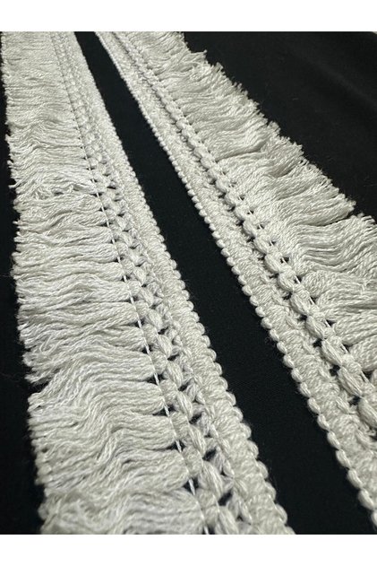 Off-White Curtain Edge Carpet Mat Edge Tassel Strip 1 Meter