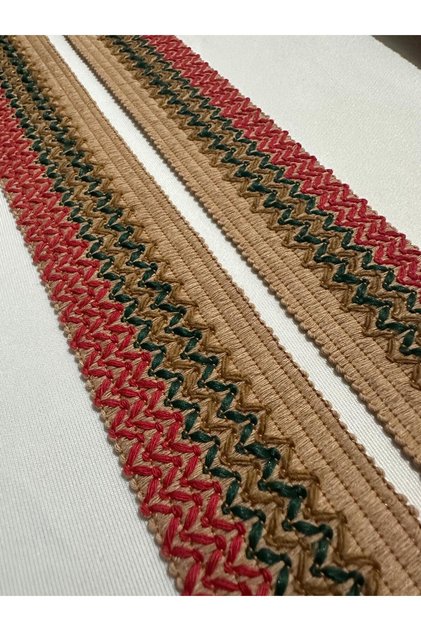 Kahverengi Desenli Etnik Dekoratif Şerit 1 Metre