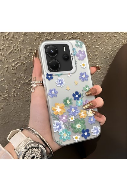 Redmi Note 14 Compatible, Beautiful Floral Pattern, Impact Protective Phone Case